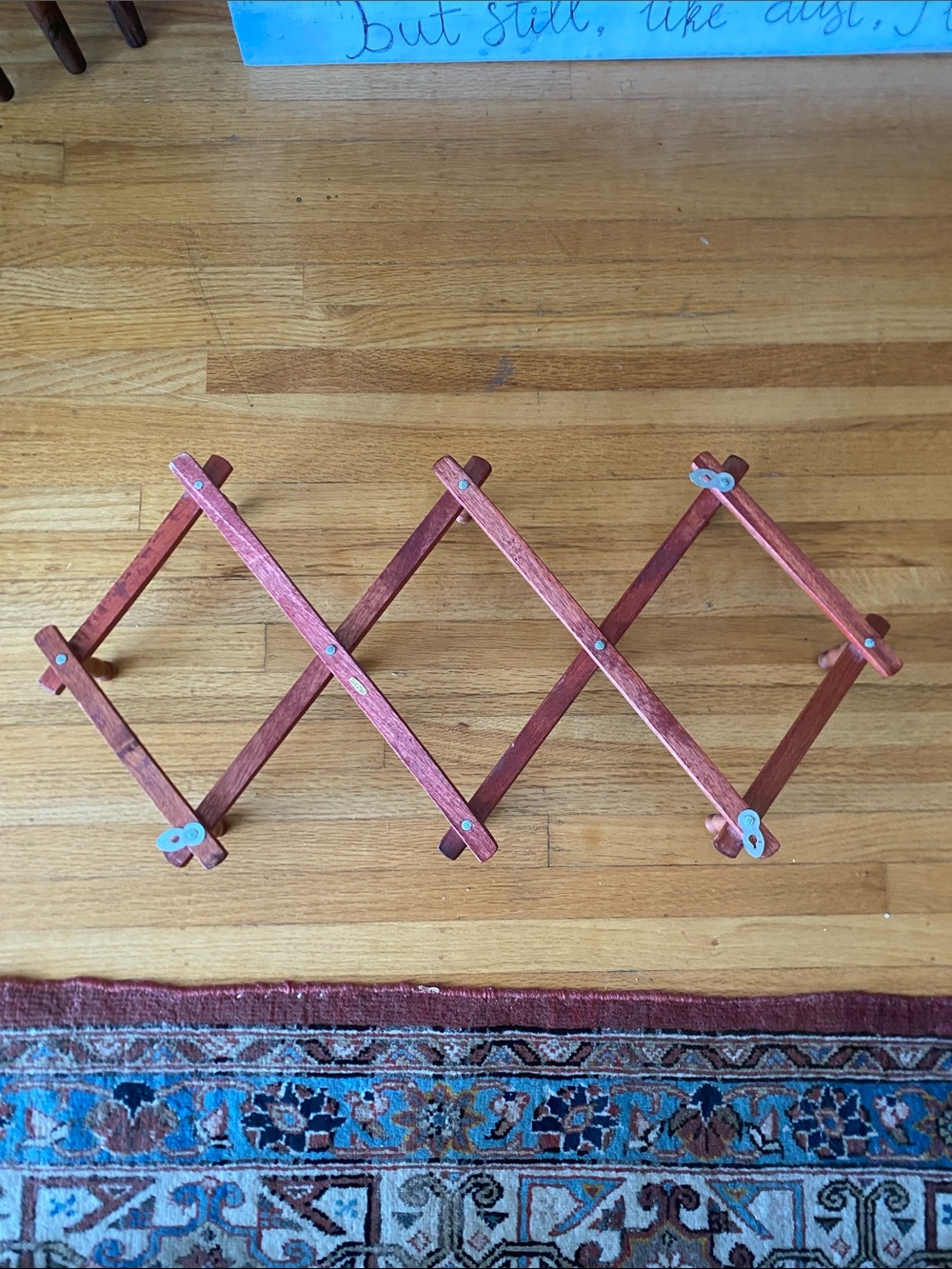 Expandable Wooden Wall Hook Rack - Picture 3 of 8